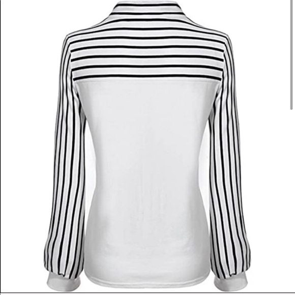 NWT Allegra K Boutique Blouse with Front Tie - Picture 2 of 6